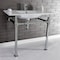 Kingston Brass KVPB37221Q1 37" Console Sink with Stainless Steel Legs (Single Faucet Hole), White/Polished Chrome KVPB37221Q1 - alternate 4